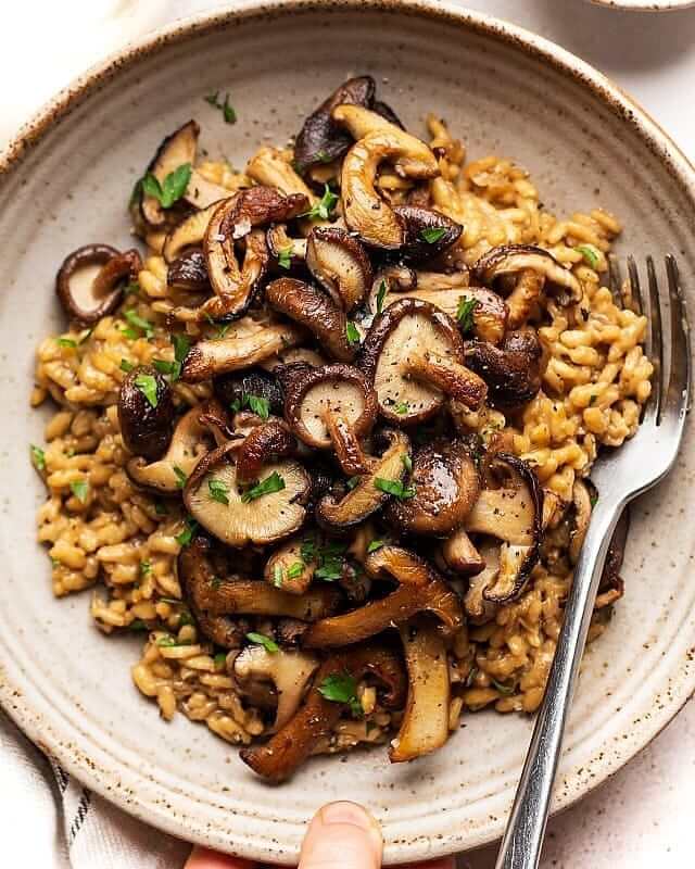 Recipe: Creamy Vegan Mushroom Risotto from Connoisseurus